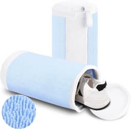Famanu – 2 stuks schoenwaszakken, wasmachine, 40 x 20 cm, herbruikbare schoenenzak, waszak, groot, blauw wit — thumbnail 1