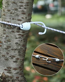 Draagbare Waslijn - Camping Wasrek - Buiten Droge Kleding - 12 Anti-slip Clips - Tot 3.6 Meter — thumbnail 3