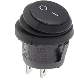 KCD1- Waterdichte ronde tuimelschakelaar 25 mm SPST 250V — thumbnail 1