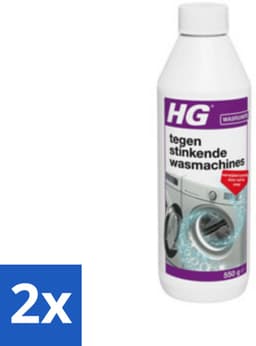 2 x HG Tegen Stinkende Wasmachines 550 gr - Wasmachine Reiniger - Wasmachine Schoonmaken - Wasmachine Geur - Wasmachine Stinkt - Wasmachine Onderhoud — thumbnail 1