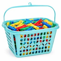 Plasticforte Knijpermandje - blauw - 20 x 25 cm - kunststof - wasknijpertasje/knijperzak — thumbnail 1
