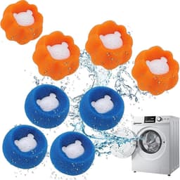 Haarverwijderaar voor Wasmachine - 8 Herbruikbare Lint Balls - Dierenharen en Pluisjes Vanger voor Wasmachine — thumbnail 1