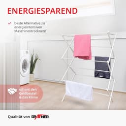 Inklapbaar Droogrek Toren met 11 Stangen - Ruimtebesparend Waskrek voor Binnen en Buiten — thumbnail 5