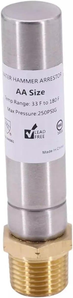 Waterslagdemper 1/2 inch RVS voor Wasmachine en Kraan - Geluidsarm en Duurzaam — afbeelding 1