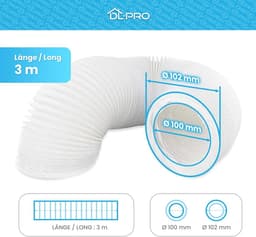 Flexibele Afvoerslang 3 Meter - Ø 100 mm - PVC - Voor Airco, Afzuigkap en Droger — thumbnail 5