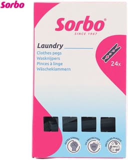Sorbo Wasknijpers Recycled - 98% Gerecycled Kunststof - UV-Protectie - 24 Stuks - Knijpers — thumbnail 2