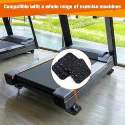 Schokabsorberende pads - 4 Stuks - Wasmachine trillingsdemper - Rubber + EPDM - Geluidsisolerende mat voor wasmachine - Geluidsisolatiemat - Antislip - Beschermende loopbandmat - Voor wasmachines en fitnessapparatuur - 10x10x1cm - Zwart/Blauw — thumbnail 3