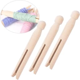Wasknijpers van Hout - Kledingklemmen - Handgemaakt voor Kledingopslag en -drogen — thumbnail 3