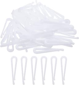 60 stuks witte kunststof krokodillenclips 3,61 cm - duurzaam voor kleding en accessoires — thumbnail 1