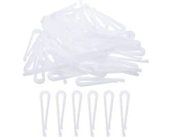 60 stuks witte kunststof krokodillenclips 3,61 cm - duurzaam voor kleding en accessoires