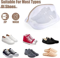 Waszak - Packing Cubes - Wasnet - Waszak Schoenen - Waszakjes Met Rits - Packing cubes met compressierits - Herbruikbaar - 2 stuks - Beschermt schoenen - Kleding — thumbnail 4