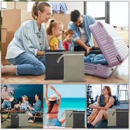 Waszak - Packing Cubes - Waszakjes Met Rits - Packing cubes met compressierits - Waszakje Lingerie - Waterdicht - Ideaal voor badkleding - strandlakens - babyproducten - Set van 2 wet bags - 40 x 30 cm (zwart en groen) — thumbnail 5