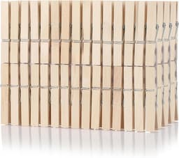 Houten wasknijpers - Grote stevige knijpers voor kleding, knutselen en decoratie - 120 stuks — thumbnail 3