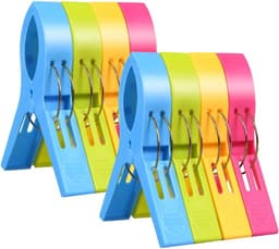 EXCITAT Wasknijpers - Handdoekklemmen - Winddicht - Multifunctioneel - Geschikt voor wasgoed, strandlakens, badlakens - 8 stuks — thumbnail 1