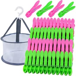 Ibenzoa® Set van 48 kleurrijke wasknijpers met handige opbergzak voor binnen en buiten — thumbnail 1