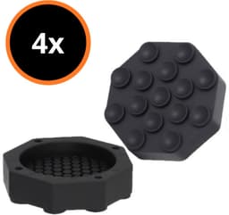 Premium Trillingsdempers Wasmachine Met Noppen – Set van 4 stuks – Zwart - Anti-Vibratie – Geluidsreductie & Anti-Slip – Universeel – Achthoekig — thumbnail 1