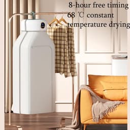 Draagbare wasdroger – Mini Elektrische Opvouwbare Droogmachine Met Afstandsbediening En Droogtas – 360° Hetelucht Drogen Met Slimme Timing – Compacte en energiezuinige droger voor appartementen campers en reizen — thumbnail 4