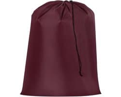 Allecto plus - Grote Waszak met Trekkoordsluiting, 71 x 101 cm - Ideaal voor Studentenwoningen, Camping en Reizen - Bordeauxrood Kleur