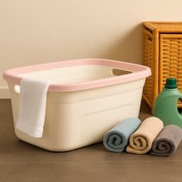 Motek® - Deluxe Wasmand - 45 l - Heupwasmand - Roze - Poeder — thumbnail 5