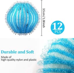 SnelShoppen - Tierhaarentferner Wasmachine, Lint Ball voor Wasmachine, 12 Stuks 3.5 cm Blauw, Hoge Efficiëntie Tegen Dierlijke Haren en Pluis, Vermind — thumbnail 5