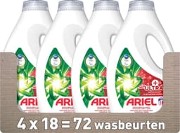 Ariel Vloeibaar Wasmiddel +Ultra Vlekverwijderaar - 4 x 18 Wasbeurten - Voordeelverpakking — thumbnail 1