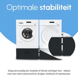 Bodo® - Wasmachine Verhoger connectieset - Zwart - voor WV52 - WV53 - WVH53 — thumbnail 4