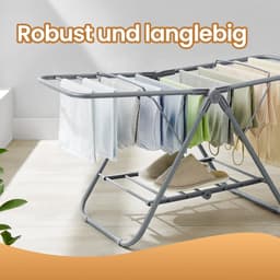 Standdroger - Launchrek - opvouwbare kledingdroger - Maximaliseert de ruimte - 44x101x54cm Volded — thumbnail 4