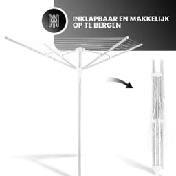 Vonia Droogmolen - Droogrek - Droogmolen met Grondanker - 45 meter Drooglengte - Wit — thumbnail 5