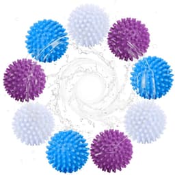 Drogerballen - Herbruikbaar - 9 stuks - Blauw, Wit, Paars — thumbnail 1
