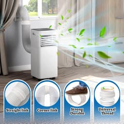 Koppelstuk Mobiele Airco Afvoerslang - Ø130mm/Ø150mm - Slangverlenging - Goed afdichtingseffect - Afvoerslang adapter raam voor Ø130mm/Ø150mm airconditioningsslang accessoires - Eenvoudig te installeren — thumbnail 2
