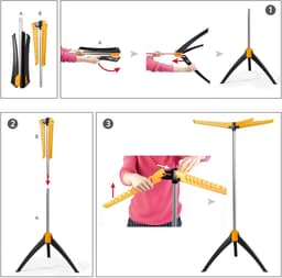 Sturdy Foldable Drying Rack - Standing Clothes Clothes Drying Rack — thumbnail 4