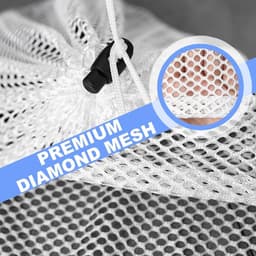 Allecto Plus - Waszakken 30 x 40 cm, 4 Stuks - Koordgazen Waszak voor Wasmachine - Ideaal voor BH, Sokken, Babykleding - Duurzame Wasmachinezak - Wit — thumbnail 5