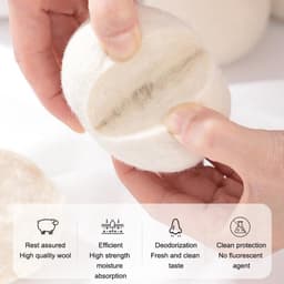 Allecto Plus - Wollen ballen voor wasdroger 7 cm - luchtverfrissers - droger ballen - wasverzachter - herbruikbaar - 6 stuks — thumbnail 4