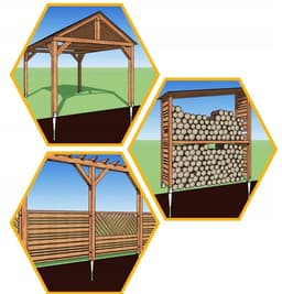Domax - Stalen Paalbasis - 100x865mm - Schroefmontage — thumbnail 2
