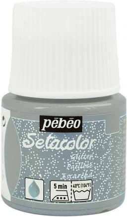 Pébéo Setacolor Glitter Zilveren Textielverf - 45ml textielverf voor lichte stoffen — thumbnail 1