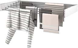 Wasophoogte® Wanddroogrek - Wasrek inklapbaar - Wasrek Hangend - Droogrek inklapbaar - 120cm - 8,4m drooglengte - inclusief boormal - 2 STUKS — thumbnail 4