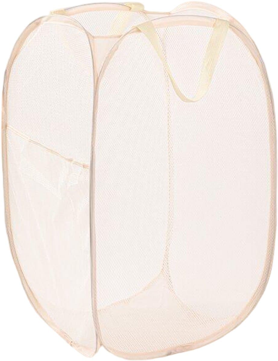 Opvouwbare wasmand - Waszak - Opvouwbare wasmand - Pop-up wasmand met verstevigde handgreep - Geschikt voor zakenreizen - Toerisme en kamperen - Beige - 58*36*36cm — afbeelding 1