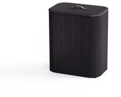 Joseph Joseph Tota Twin Luxe Wasmand 2x45 liter Bamboe - Zwart — afbeelding 1