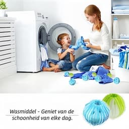 Set van 15 haarverwijderaars - Nylon magische pluizenballen voor wasmachines met voorlader - Pluis- en vuilverwijderende wasballen - Anti-klit pluizenballen - Gemengde kleuren — thumbnail 4