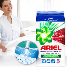 Ariel Professional Ultra OXI Waspoeder voor Witte Was – 10 kg – Professionele Kwaliteit - Washing Powder for White Laundry - Professional Quality — thumbnail 2