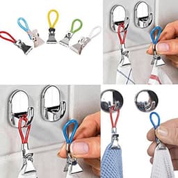 15 stuks multifunctionele handdoekclips en klemmen voor badkamer en keuken - variabele kleuren — thumbnail 5