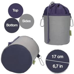 Grote canvas wasknijperzak met 2 karabijnhaken voor 200 wasknijpers – Grijs-Oxford Blauw — thumbnail 2
