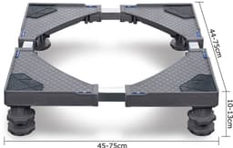 Aufun Wasmachinevoet Voor Koelkast Verstelbare Breedte- 4 Voet Voor Droger-Maximale Belasting 200 Kg-Voor Wasmachine, Koelkast-Grijs — thumbnail 2