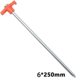 Tentankerset voor vloerbevestiging - 12 stuks 25 cm grondankers van staal - oranje - stabiliteit voor tenten op harde ondergronden. — thumbnail 5