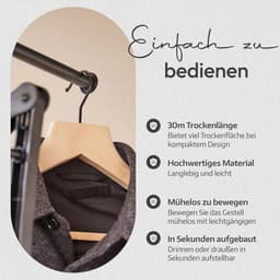 Opvouwbaar Droogrek met 3 Niveaus en Zijvleugels voor Ruimtebesparend Drogen — thumbnail 3