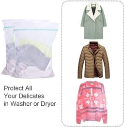 longziming -2-delige Grote Waszakken Set – 60x80 cm Wasnet met Rits, Duurzaam en Sterk, Beschermt Kleding in Wasmachine – Ideaal voor Fijnwas, Sportkleding en Delicate Stukken — thumbnail 5