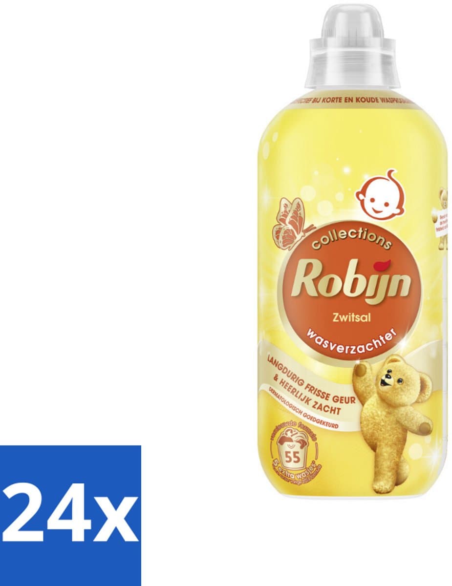 24 x Robijn – Wasverzachter – Zwitsal – 1,1 L - Wasverzachter - Wasgeur - Zwitsal - Vezelbescherming - Slijtagevermindering — afbeelding 1