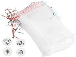 50 Stuks Herbruikbare Fruitbeschermzakjes Nylon Net met Trekkoord voor Planten en Bloemen — thumbnail 3