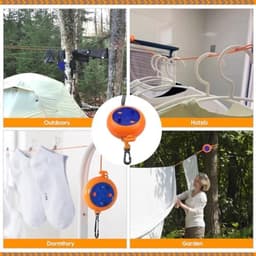 Compacte uittrekbare waslijn voor binnen en buiten - 8 meter handig touw — thumbnail 2