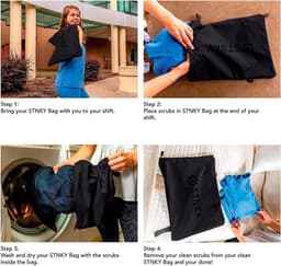 STNKY Bag Pro Waszakken - Ritssluiting - Handgrepen - Interne netzak - Reizen Yoga - Gezondheidszorg - Gymset - Wasserette - Standaard zwart — thumbnail 4